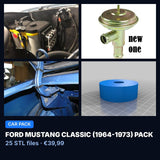 Ford Mustang Classic (1964-1973) Pack – 25 STL Files