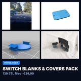 Switch Blanks & Covers Pack – 139 STL Files for Many Cars
