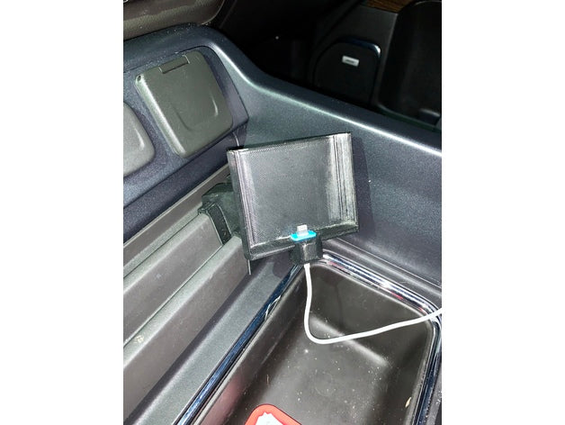 Slotted GMC Sierra/Chevrolet Silverado iPhone Mount (2014 to 2018 with Center Console) – 2014 GMC Sierra, 2015 GMC Sierra, 2016 GMC Sierra, 2017 GMC Sierra, 2018 GMC Sierra, 2014 Chevrolet Silverado, 2015 Chevrolet Silverado, 2016 Chevrolet Silverado, 2017 Chevrolet Silverado, 2018 Chevrolet Silverado