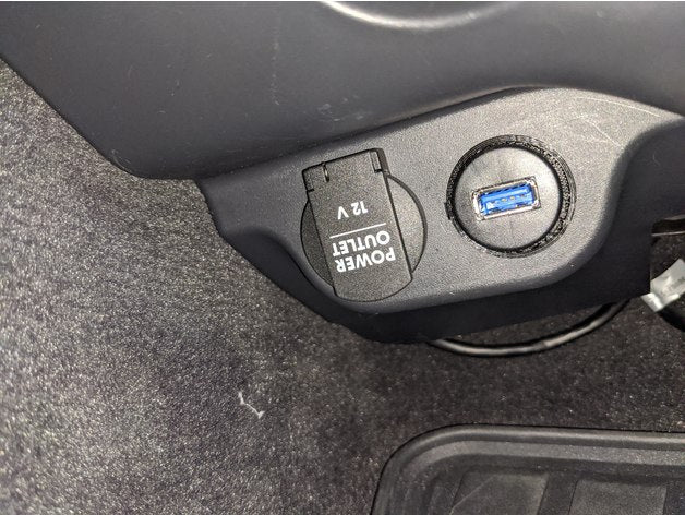 Adapter for Placing Flush Mount Round USB Port Under Dash of Second Generation Porsche Cayenne (958) – Porsche Cayenne