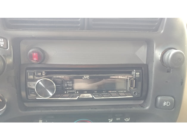 Double Din to Single Din with Aux Switch Mount Hole – Ford Ranger
