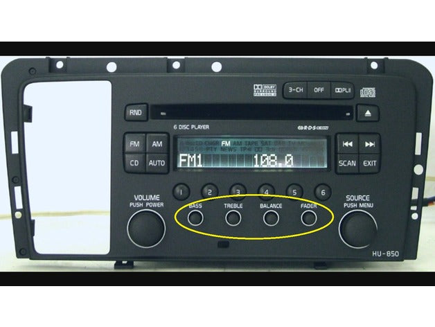 Volvo Stereo Knobs For: Bass,treble,balance,fade – Volvo