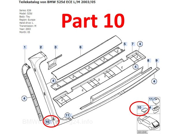Wagon (touring) Tailgate Clips for BMW Vehicles – BMW E39