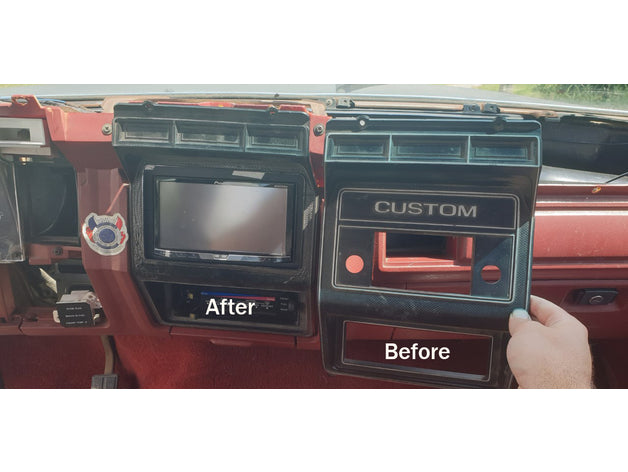 80-86 Bullnose Ford Double Din Mount – Ford