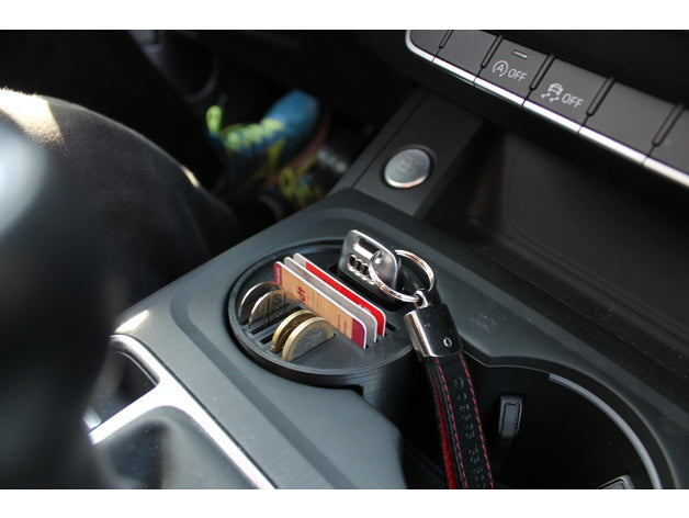 Audi A4 B9 Smartphone, Key and Card Holder Replacement for Cup Holder V1 – Audi A4