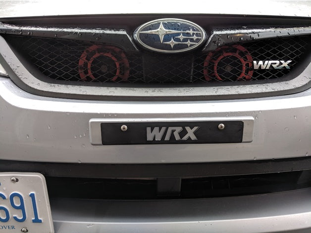 WRX Front License Plate Delete – Subaru WRX
