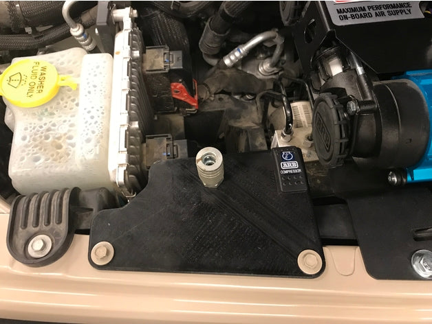 JK JEEP ARB Twin Air Underhood Switch and Chuck Bracket Panel – Jeep Wrangler