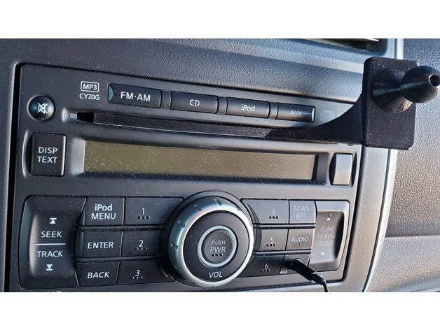 Car Phone Holder CD Slot Mount. Off-center.