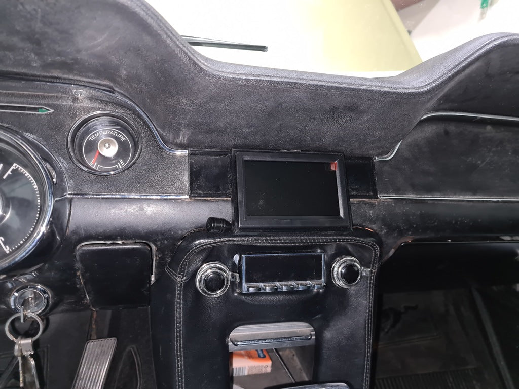 Ford Mustang 1968 Center Console Plate with Monitor – 1968 Ford Mustang