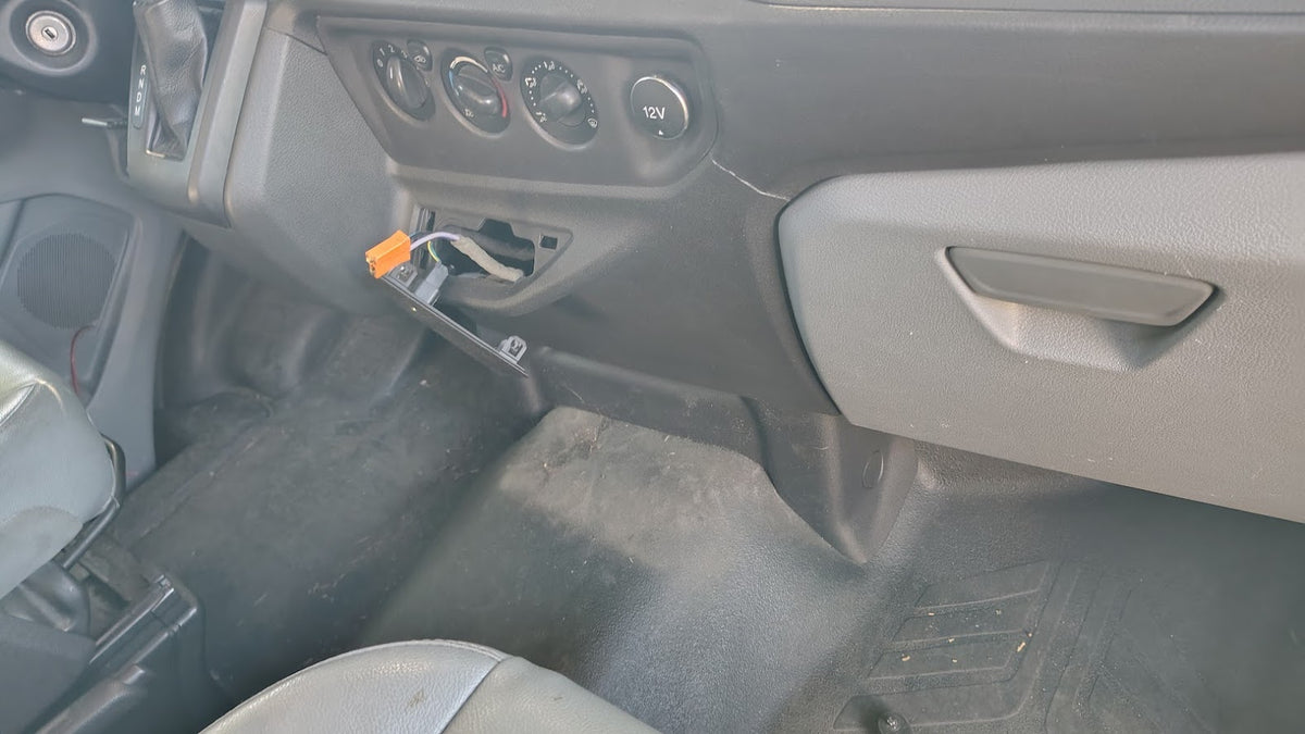 Ford Transit "slim Console" Aux Input Bezel – 2019 Ford Transit, 2018 Ford Transit, 2017 Ford Transit, 2016 Ford Transit, 2015 Ford Transit, 2014 Ford Transit