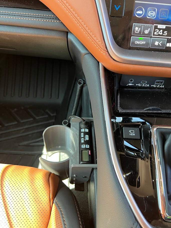Subaru Outback Two-way Radio Mount and Cup Holder – 2024 Subaru Outback, 2023 Subaru Outback, 2022 Subaru Outback, 2021 Subaru Outback, 2020 Subaru Outback