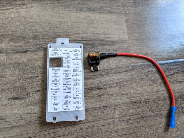 2013 Lexus CT200H Fuse Box Cover with Hole for Adding Circuit – 2013 Lexus CT