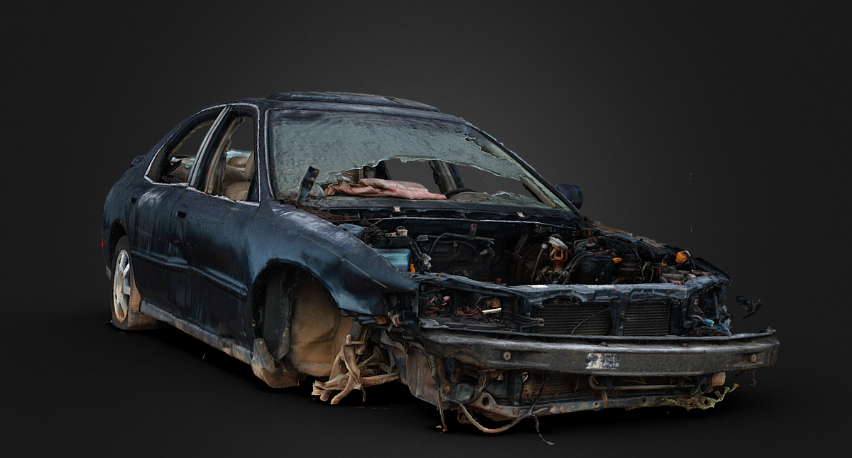 Destroyed Honda Accord Gaslands Tabletop Terrain + Warden Car – Honda Accord