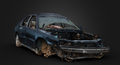 Destroyed Honda Accord Gaslands Tabletop Terrain + Warden Car – Honda Accord