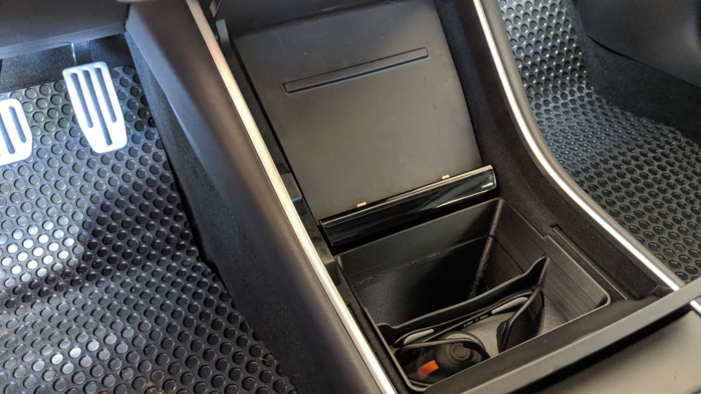Center Console Trash And Storage Bin – 2020 Tesla Model 3