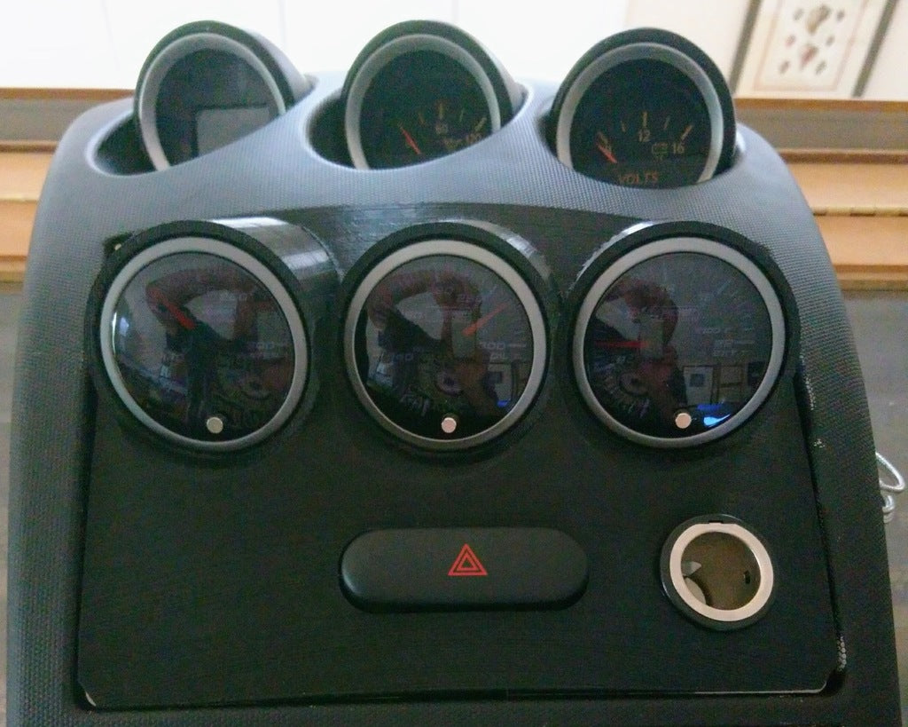 Console Gauge Panel  - Replaces Cubby Storage – 2006 Nissan 350z Center
