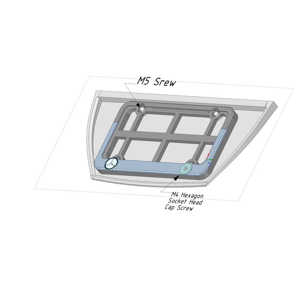 Mercedes 500 Kennzeichenhalterung License Plate Holder – 1954 Mercedes-benz Sl (500)