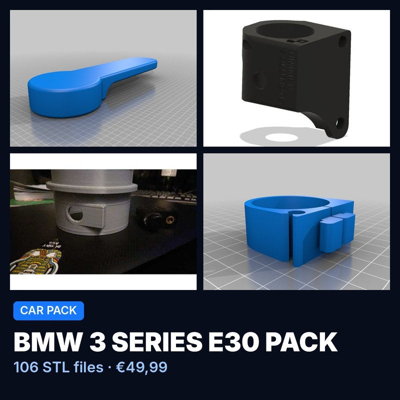 BMW 3 Series E30 Pack – 106 STL Files