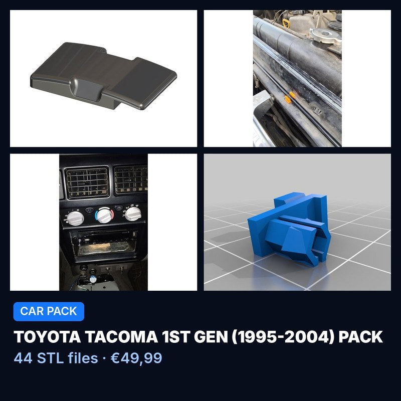 Toyota Tacoma 1st gen (1995-2004) Pack – 44 STL Files