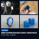 Pack MINI Cooper R50/R53 (2001-2006) – 51 fichiers STL