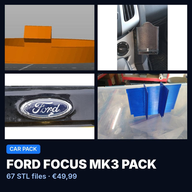Ford Focus Mk3 Pack – 67 STL Files
