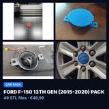 Ford F-150 13th gen (2015-2020) Pack – 49 STL Files