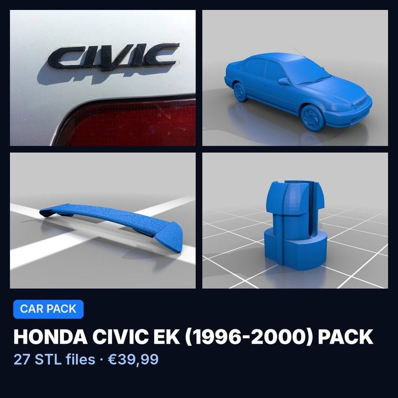 Honda Civic EK (1996-2000) Pack – 27 STL Files