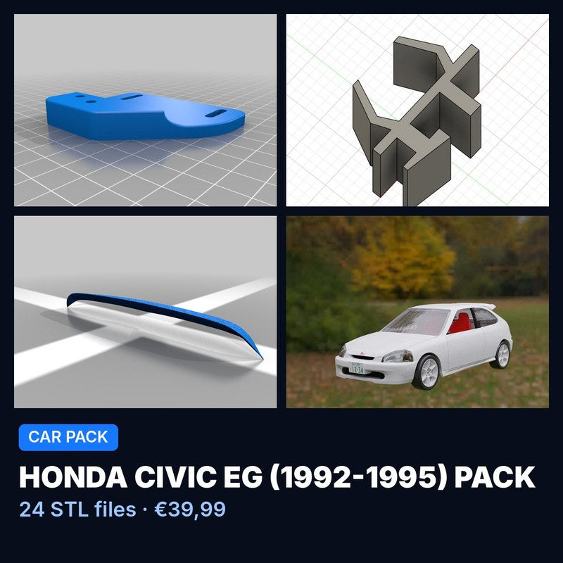 Honda Civic EG (1992-1995) Pack – 24 STL Files