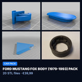 Ford Mustang Fox Body (1979-1993) Paket – 20 STL-Dateien
