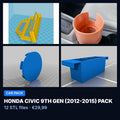 Honda Civic 9th gen (2012-2015) Pack – 12 STL Files