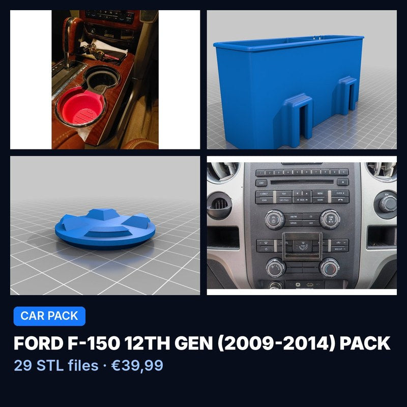 Ford F-150 12th gen (2009-2014) Pack – 29 STL Files