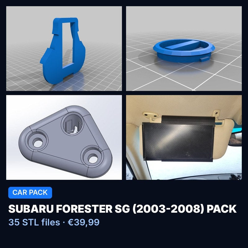 Subaru Forester SG (2003-2008) Pack – 35 STL Files