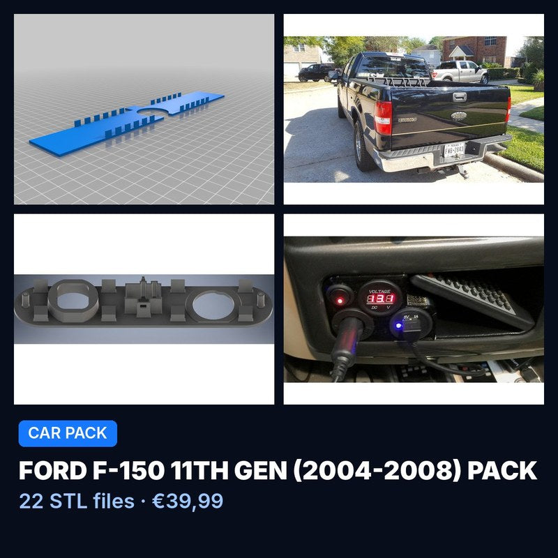 Ford F-150 11th gen (2004-2008) Pack – 22 STL Files