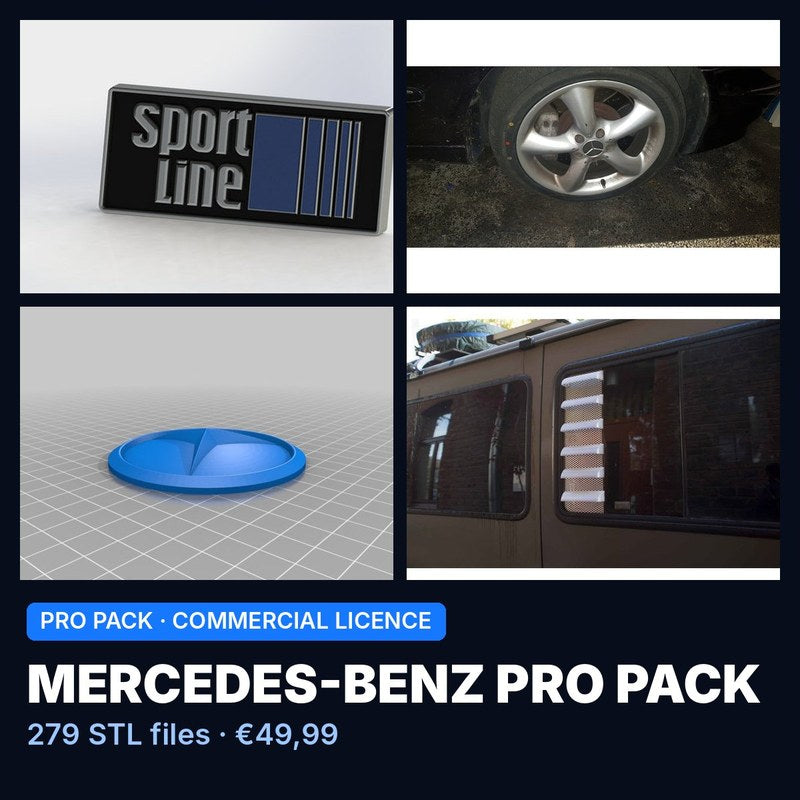 Mercedes-Benz Pro Pack – 279 STL Files, Commercial Licence