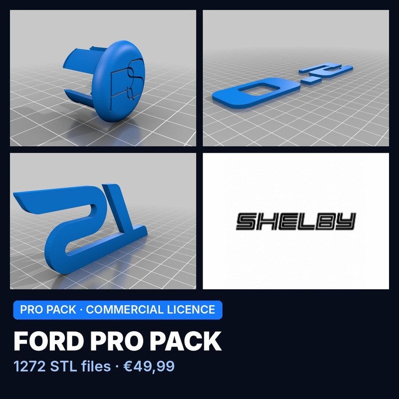 Ford Pro Pack – 1272 STL Files, Commercial Licence