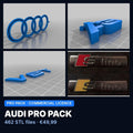 Audi Pro Pack – 462 STL Files, Commercial Licence