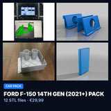 Ford F-150 14th gen (2021+) Pack – 12 STL Files