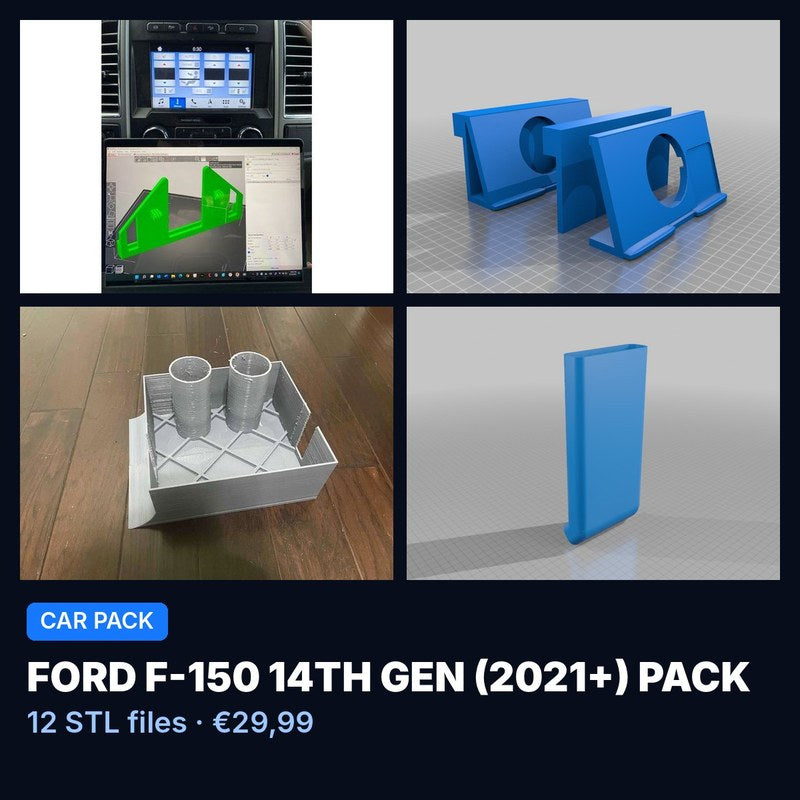 Ford F-150 14th gen (2021+) Pack – 12 STL Files