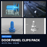 Door Panel Clips Pack – 40 STL Files for Many Cars