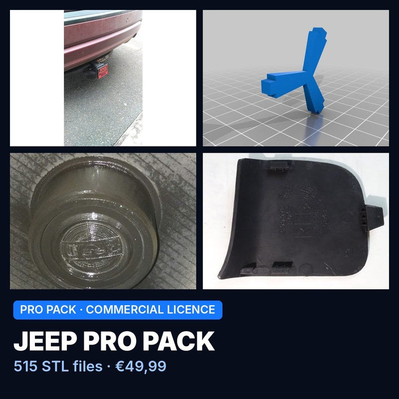 Jeep Pro Pack – 515 STL Files, Commercial Licence