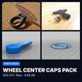 Wheel Center Caps Pack – 204 STL Files for Many Cars