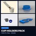 Cup Holders Pack – 1136 STL Files for Many Cars