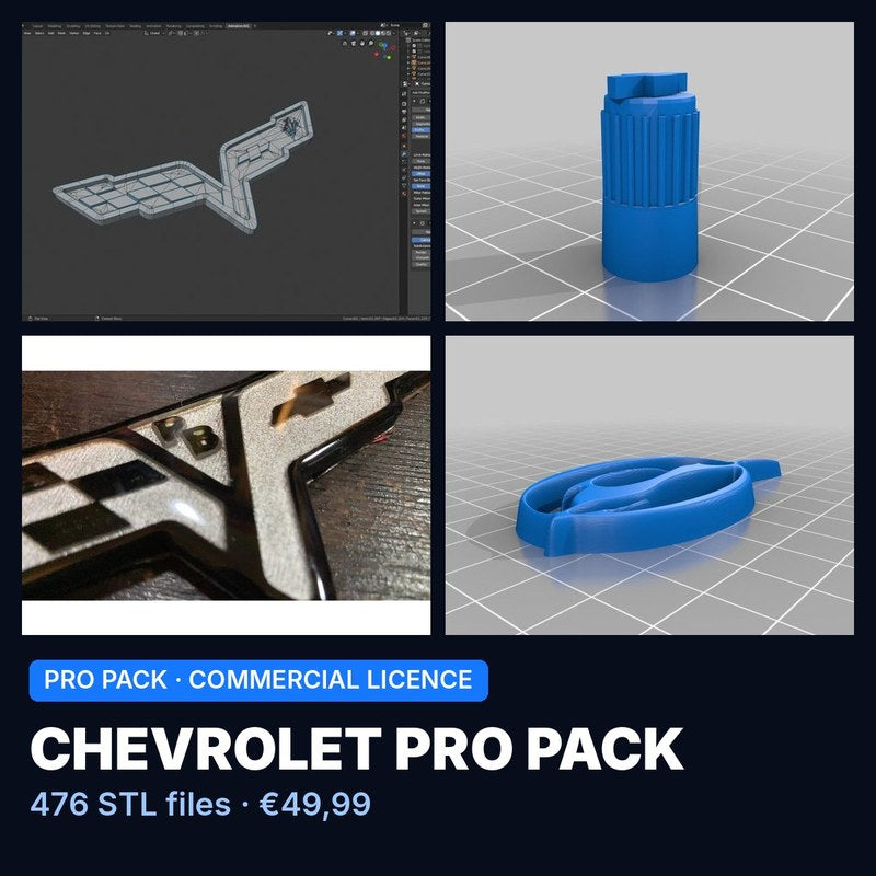Chevrolet Pro Pack – 476 STL Files, Commercial Licence