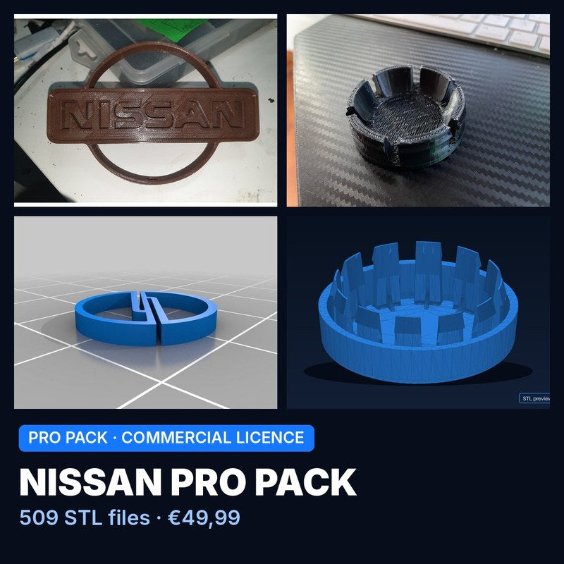 Nissan Pro Pack – 509 STL Files, Commercial Licence