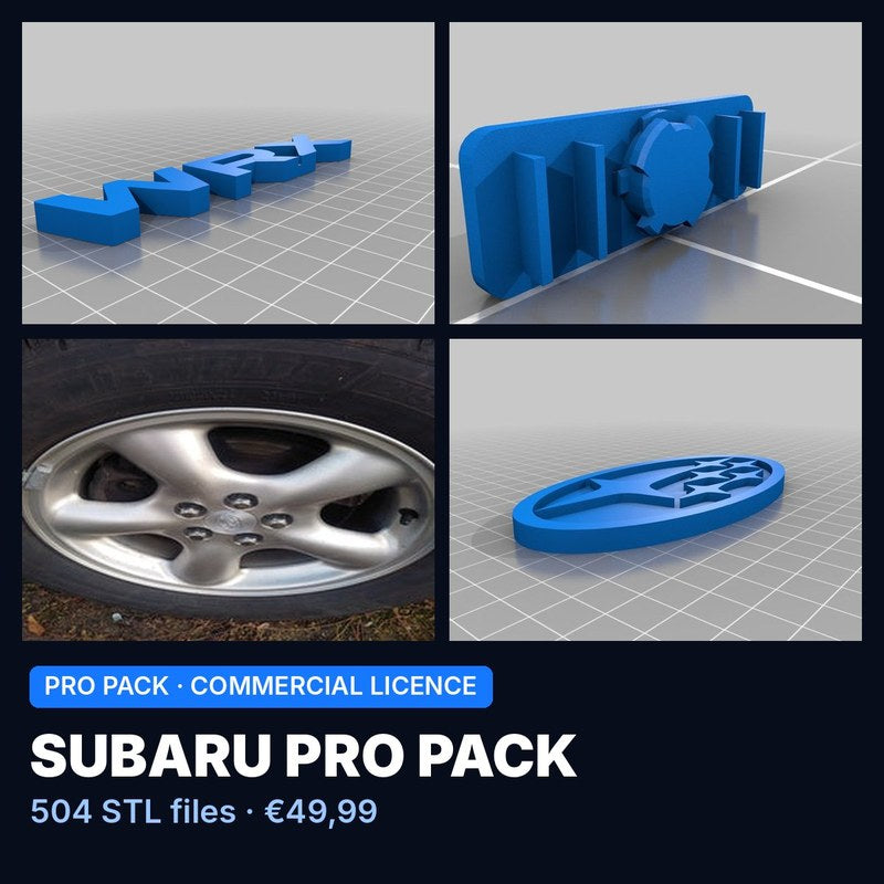 Subaru Pro Pack – 504 STL Files, Commercial Licence
