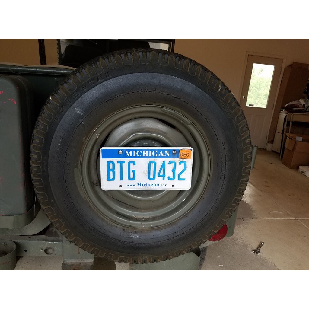Spare Tire License Plate Holder – 1947 Willys Jeep